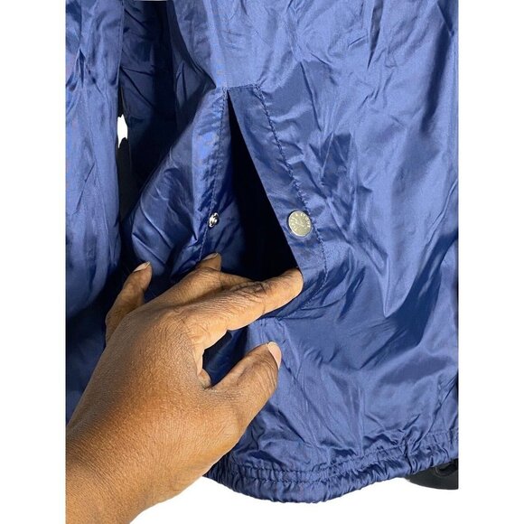Slate & Stone Mens Coach Navy Blue Long Sleeve Windbreaker Jacket Size Large - Picture 9 of 10